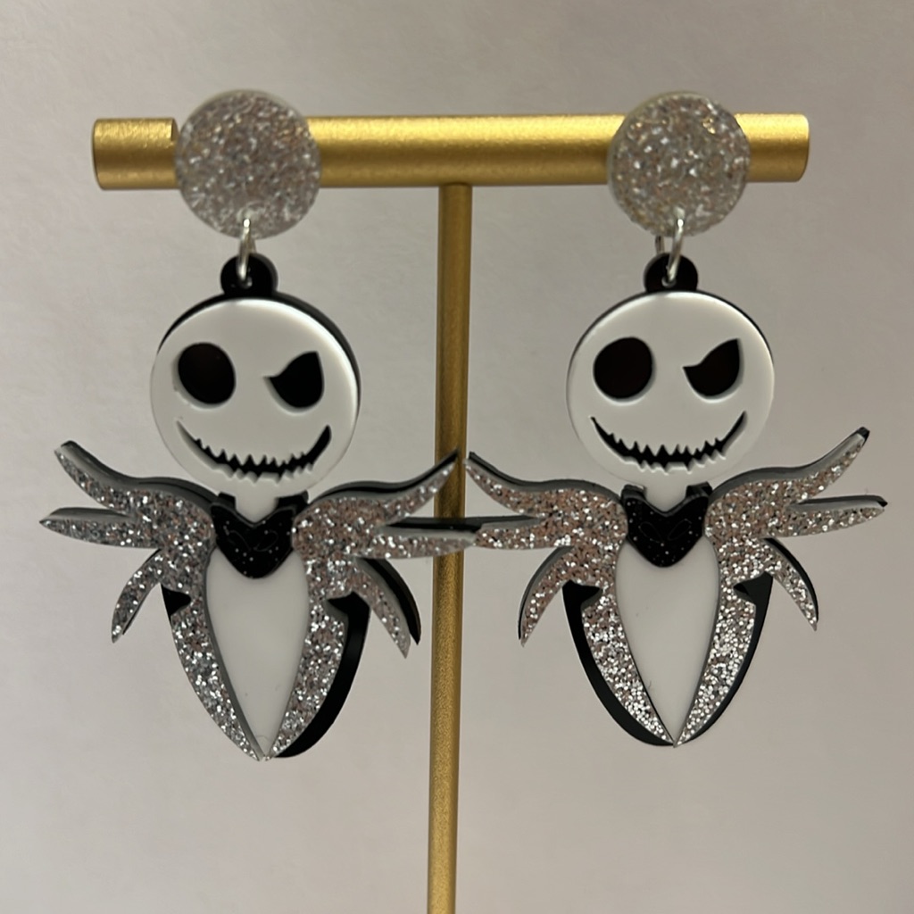 Jack Skellington Nightmare Before Christmas Acrylic Earrings